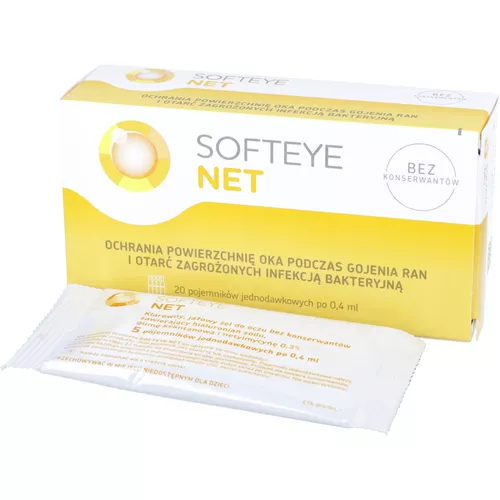 Softeye Net - infekcja bakteryjna oczu, żel, 20 pojemników jednodawkowych po 0,4 ml