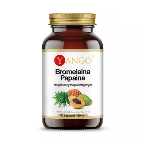 Yango Bromelaina Papaina, 90 kapsułek