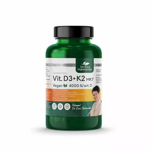 Dr Dąbrowska witamina D3+K2 MK7, 60 kapsułek
