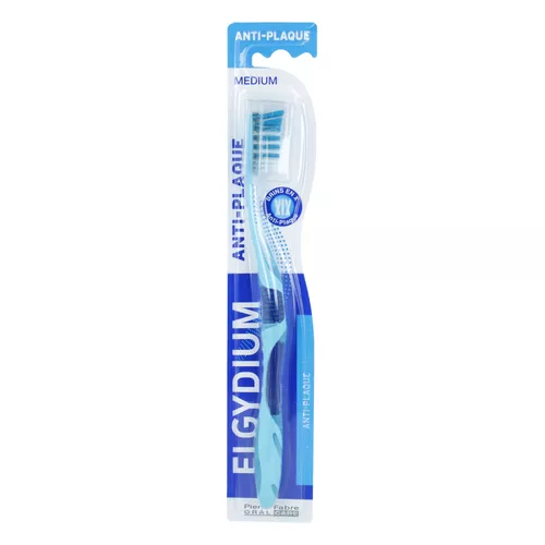 ELGYDIUM Anti-Plaque - szczoteczka do zębów, Medium, 1 sztuka