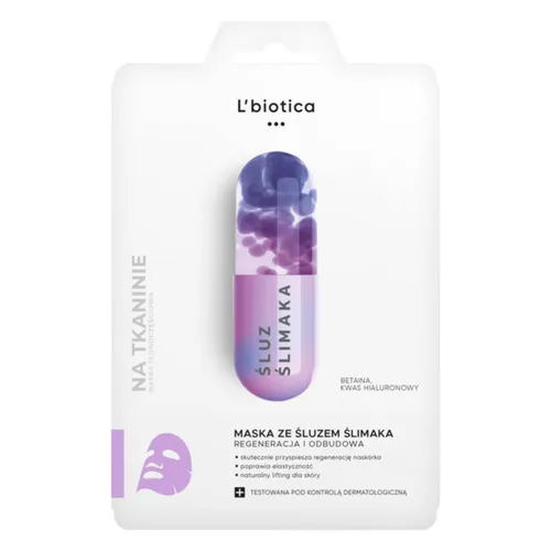L'biotica Snail Mask - maska ze śluzem ślimaka, 23 ml