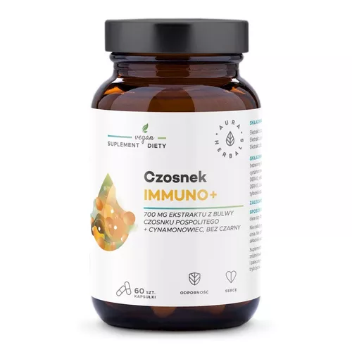 Aura Herbals Czosnek Immuno+, 60 kapsułek