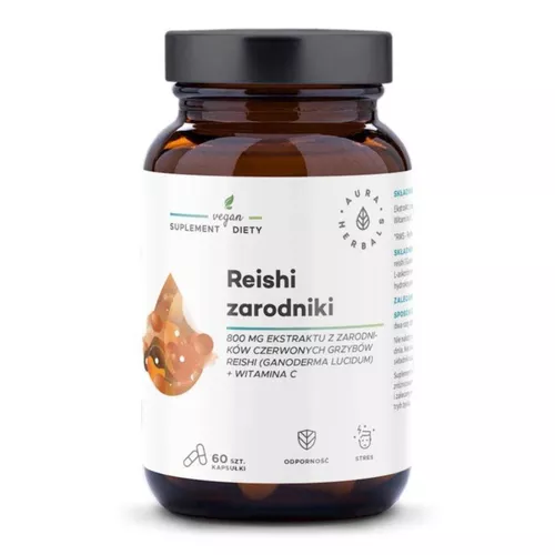 Aura Herbals Reishi zarodniki, 60 kapsułek