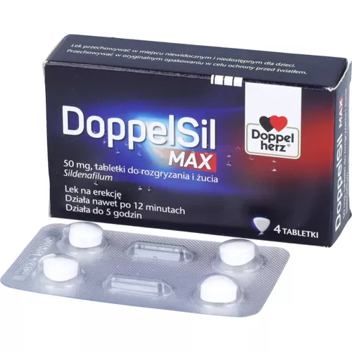 DoppelSil MAX 50 mg, 4 tabletki do żucia