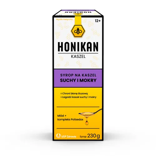 Honikan - Kaszel, syrop na kaszel suchy i mokry, 230 g