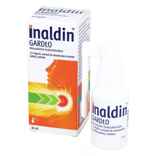 Inaldin Gardło 1,5 mg/ml, aerozol do stosowania w jamie ustnej, 30 ml