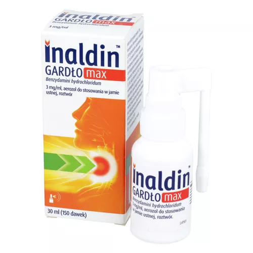 Inaldin Gardło Max 3 mg/ml, aerozol do stosowania w jamie ustnej, 30 ml