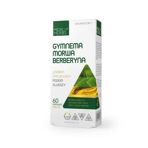 Medica Herbs Gymnema Morwa Berberyna 500 mg, 60 kapsułek