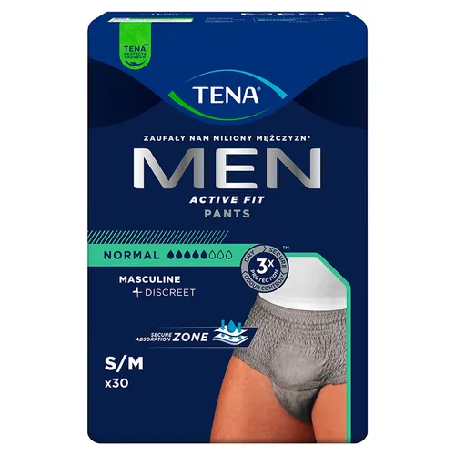 TENA Men Pants Plus - męska bielizna chłonna, S/M, 8 sztuk