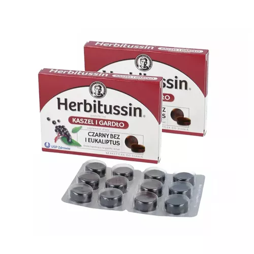 Herbitussin Kaszel i Gardło, 12 pastylek do ssania