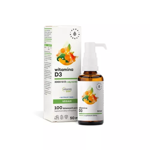 Aura Herbals D3 2000 IU Vegan, 50 ml