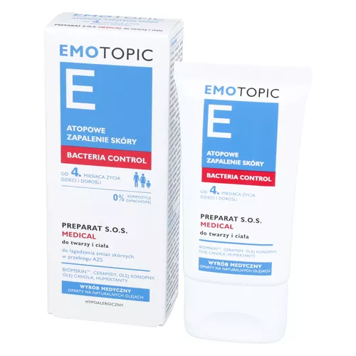 EMOTOPIC E - Preparat S.O.S. MEDICAL, do twarzy i ciała, od 4. miesiąca życia, 30 ml