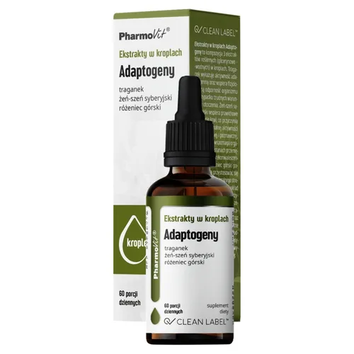 PharmoVit Ekstrakty w kroplach Adaptogeny, 30 ml