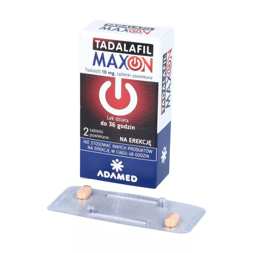 Tadalafil Maxon 10 mg, 2 tabletki