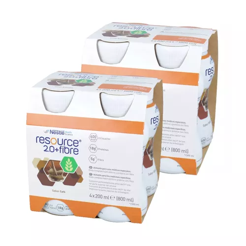 Zestaw RESOURCE 2.0 + fibre - o smaku kawowym, 8 x 200 ml - DARMOWA DOSTAWA