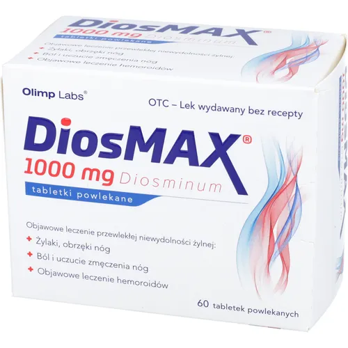 OLIMP DiosMax 1000 mg - lek na żylaki i zmęczone nogi, 60 tabletek