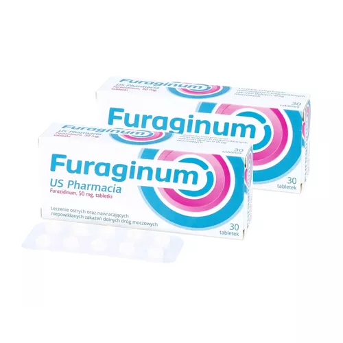 ZESTAW: Furaginum US Pharmacia (Urointima) - na infekcje dróg moczowych, 2 x 30 tabletek