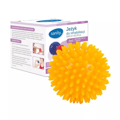 SANITY - Piłka jeżyk do rehabilitacji, 8 cm, 1 sztuka
