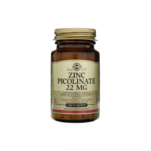 Solgar Zinc Picolinate 22 mg, 100 tabletek