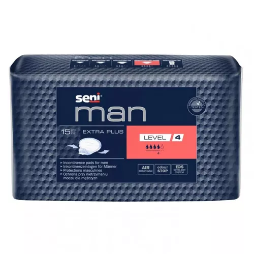 Seni Man - Extra Plus Level 4, pieluchy anatomiczne, 15 sztuk