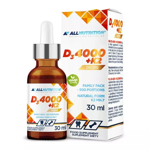 ALLNUTRITION Witamina D3 4000+K2 Drops, kropelki, 30 ml