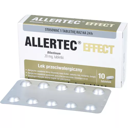 Allertec Effect 20 mg, 10 tabletek