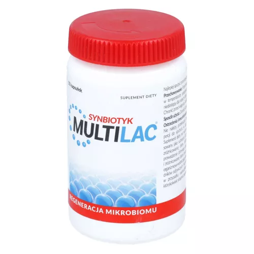 Multilac Synbiotyk (probiotyk + prebiotyk), 50 kapsułek