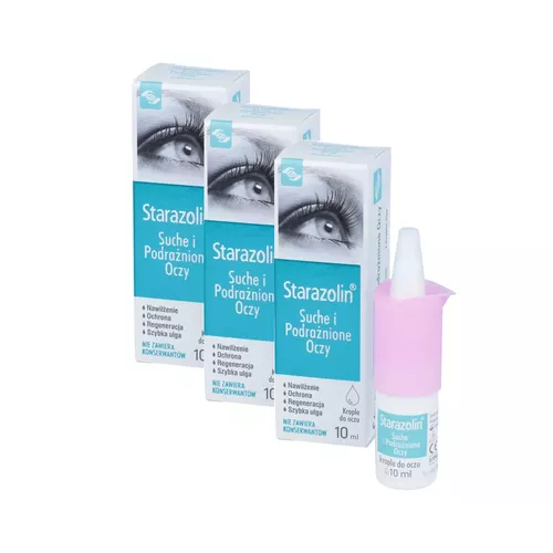 Zestaw Starazolin - Suche i Podrażnione Oczy, 3 x 10 ml
