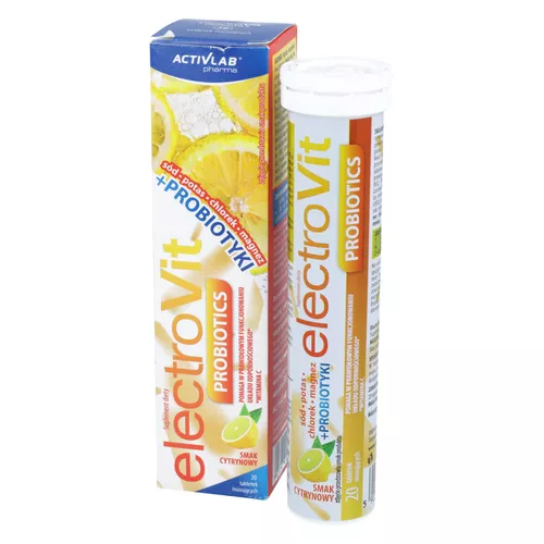 Activlab ElectroVit Probiotics, smak cytrynowy, 20 tabletek musujących