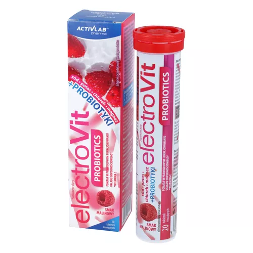 Activlab ElectroVit Probiotics, smak malinowy, 20 tabletek musujących
