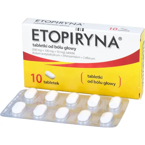 Etopiryna 300 mg + 100 mg + 50 mg, 10 tabletek