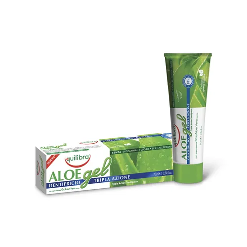 Equilibra Aloe - pasta do zębów o potrójnym działaniu, żel aloesowy, 75 ml