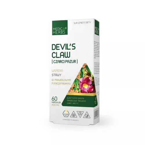 Medica Herbs Devil's Claw (Czarci pazur) 600 mg, 60 kapsułek