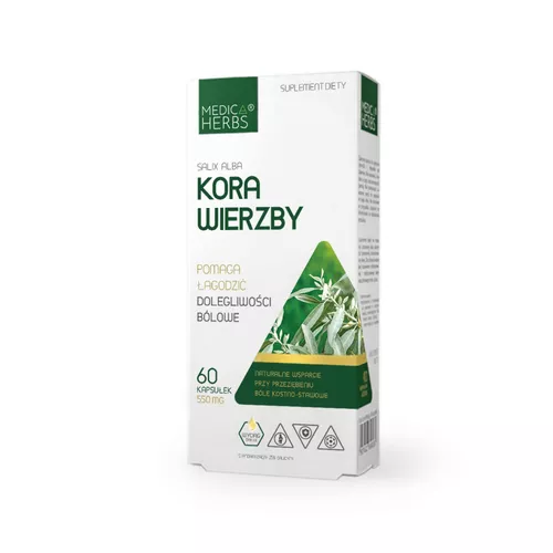 Medica Herbs Kora Wierzby 550 mg, 60 kapsułek