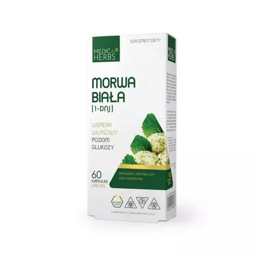Medica Herbs Morwa biała 640 mg, 60 kapsułek