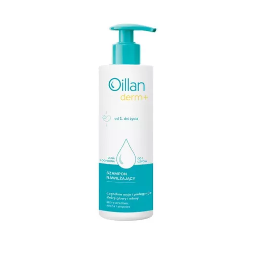 Oillan Derm+ - nawilżający szampon dermatologiczny, 180 ml