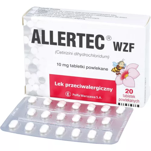 Allertec WZF 10 mg, 20 tabletek powlekanych