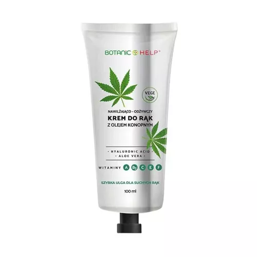 Botanic Help - nawilżająco-odżywczy krem do rąk z olejem konopnym, 100 ml