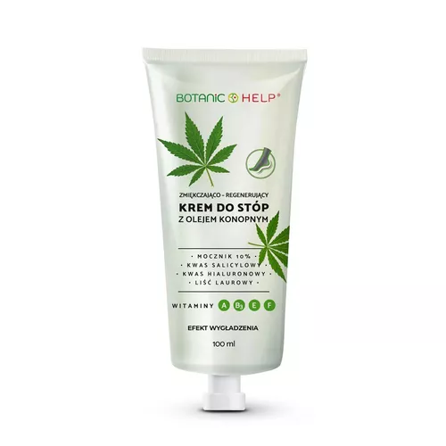 Botanic Help - zmiękczająco-regenerujący krem do stóp z olejem konopnym, 100 ml
