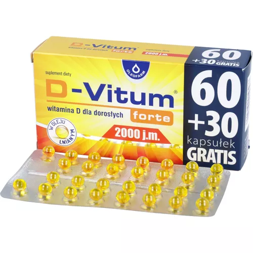 D-Vitum Forte 2000 j.m., 90 kapsułek