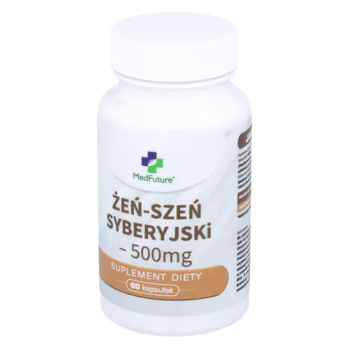 MedFuture Żeń-szeń syberyjski 500 mg, 60 kapsułek
