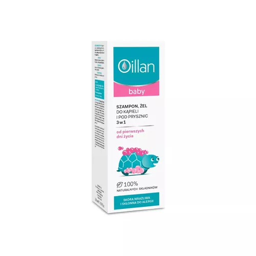 Oillan Baby - żel do mycia ciała i włosów 3w1, od 1. dnia życia, 200 ml