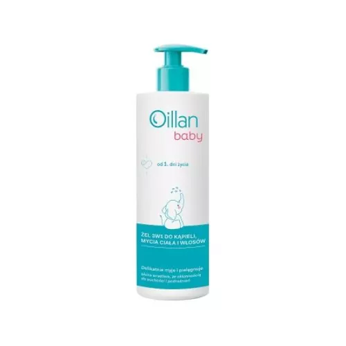 Oillan Baby - żel do mycia ciała i włosów 3w1, od 1. dnia życia, 400 ml