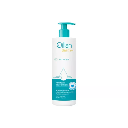 Oillan Derm+ - kremowy żel do mycia, od 1. dnia życia, 400 ml