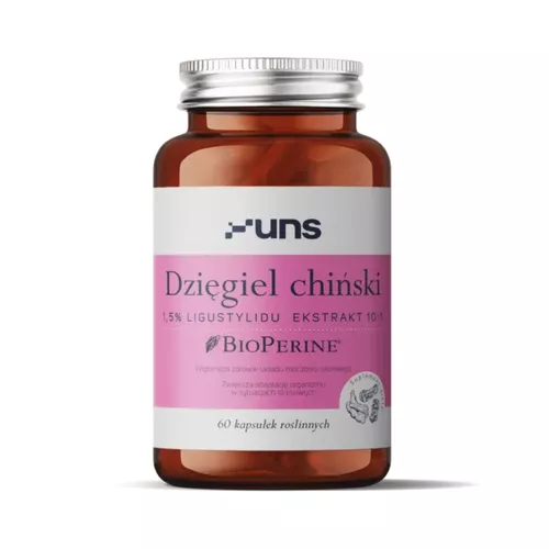 Uns Dzięgiel Chiński + Bioperine, 60 kapsułek