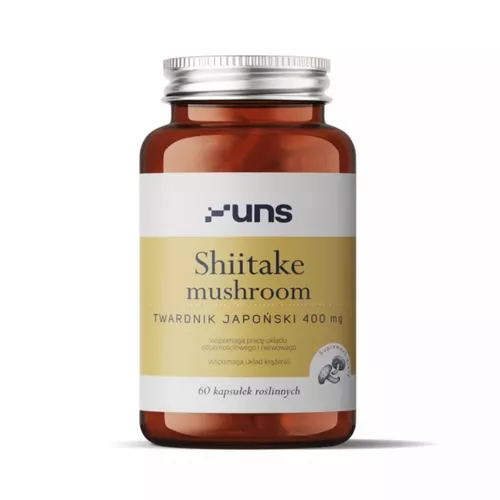 Uns Shiitake mushroom (Twardnik japoński) 400 mg, 60 kapsułek