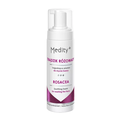 Medity+ - łagodząca pianka do mycia twarzy, na trądzik różowaty, 150 ml