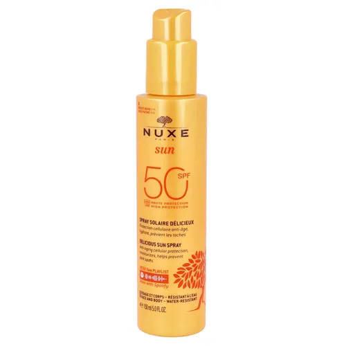 NUXE SUN - mleczko w sprayu do opalania twarzy i ciała, SPF 50, 150 ml