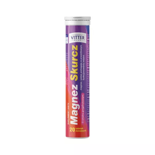 Vitter Blue Magnez Skurcz, smak grejpfrutowy, 20 tabletek musujących