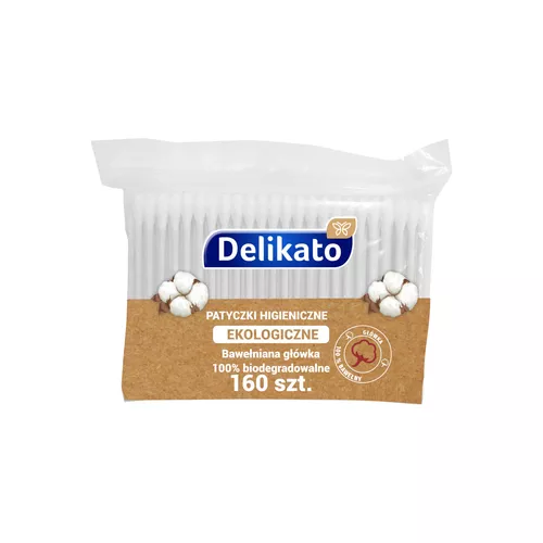 DELIKATO - patyczki higieniczne, 160 sztuk